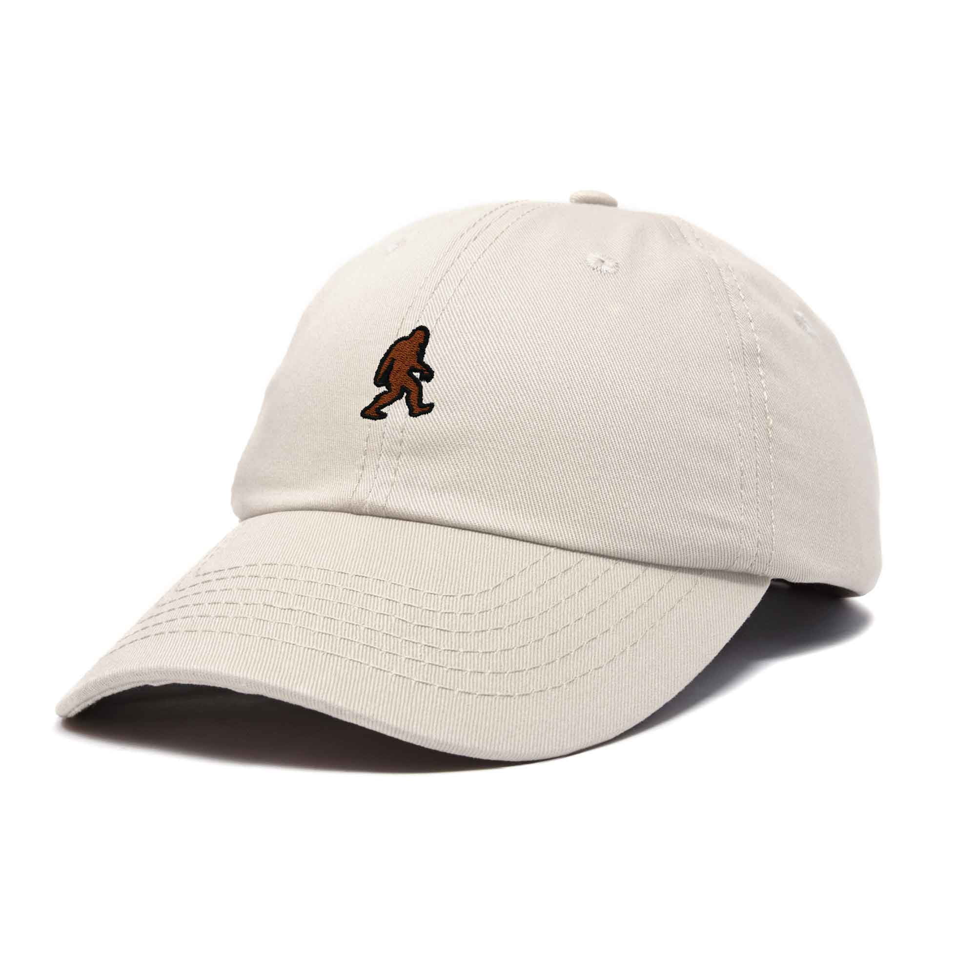 Dalix Sasquatch Embroidered Cap Cotton Baseball Summer Cool Dad Hat Mens in Beige
