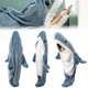 thumbnail image 2 of Pijama de tiburón de dibujos animados, saco de dormir, manta de siesta de tiburón de alta calidad con capucha, manta de franela cálida, ropa de casa divertida Fivean unisex, 2 of 2