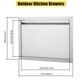 thumbnail image 2 of Garvee Outdoor Kitchen Cabinet Doors,17W x 24H inch Stainless Steel Weatherproof BBQ Access Door for BBQ Island,Grilling Station,Outside Cabinet, 2 of 9