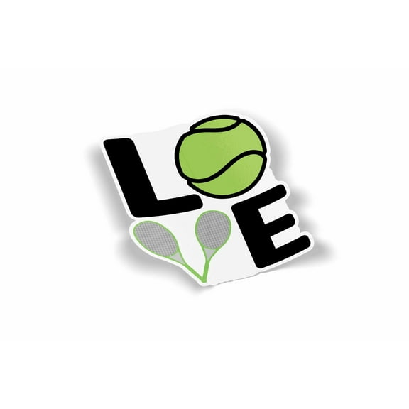 Tennis Love Waterproof Sticker