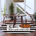 thumbnail image 4 of Hello Basketball Round Living Room Rugs 6 ft, Watercolor Black White Strips Sport Washable Area Rug with Non-Slip Sturdy Edge Binding Round Carpet for Kitchen Office Bedroom, 4 of 9
