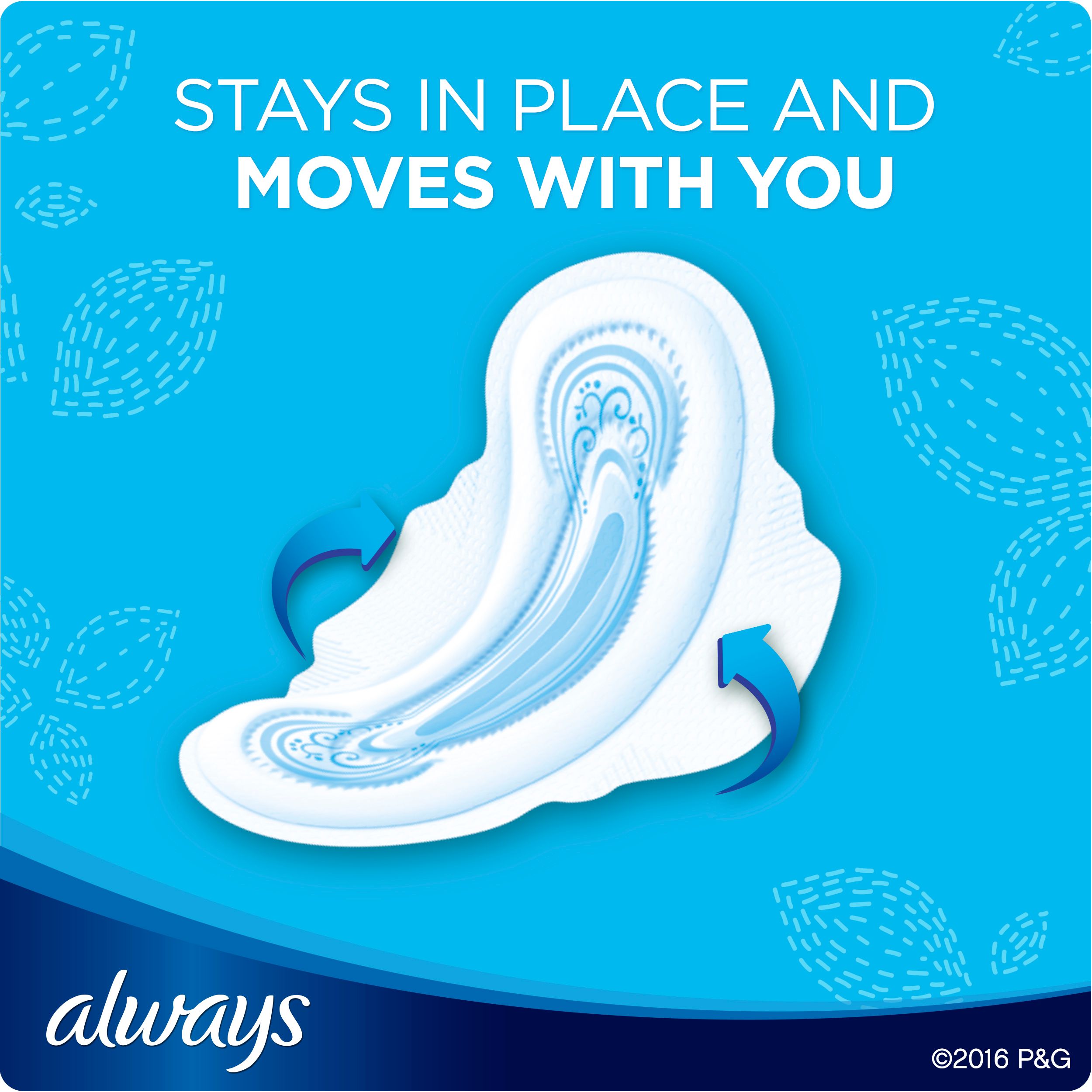 Always Maxi Size 1 Regular Pads with Wings, Unscented, 18 Count - image 4 of 9