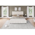 thumbnail image 1 of Garvee Queen Size Upholstered Bed Frame with Diamond Tufted Headboard, Storage Drawer, Wooden Slats, No Box Spring Needed, Noise-Free, Beige, 1 of 9