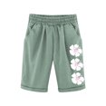 thumbnail image 4 of RUTAYY Toddler Children Knee Length Pants Kids Girls Letter Printed Elastic Waist Casual With Pocket Trouser Breathable Infants Pants, 4 of 4