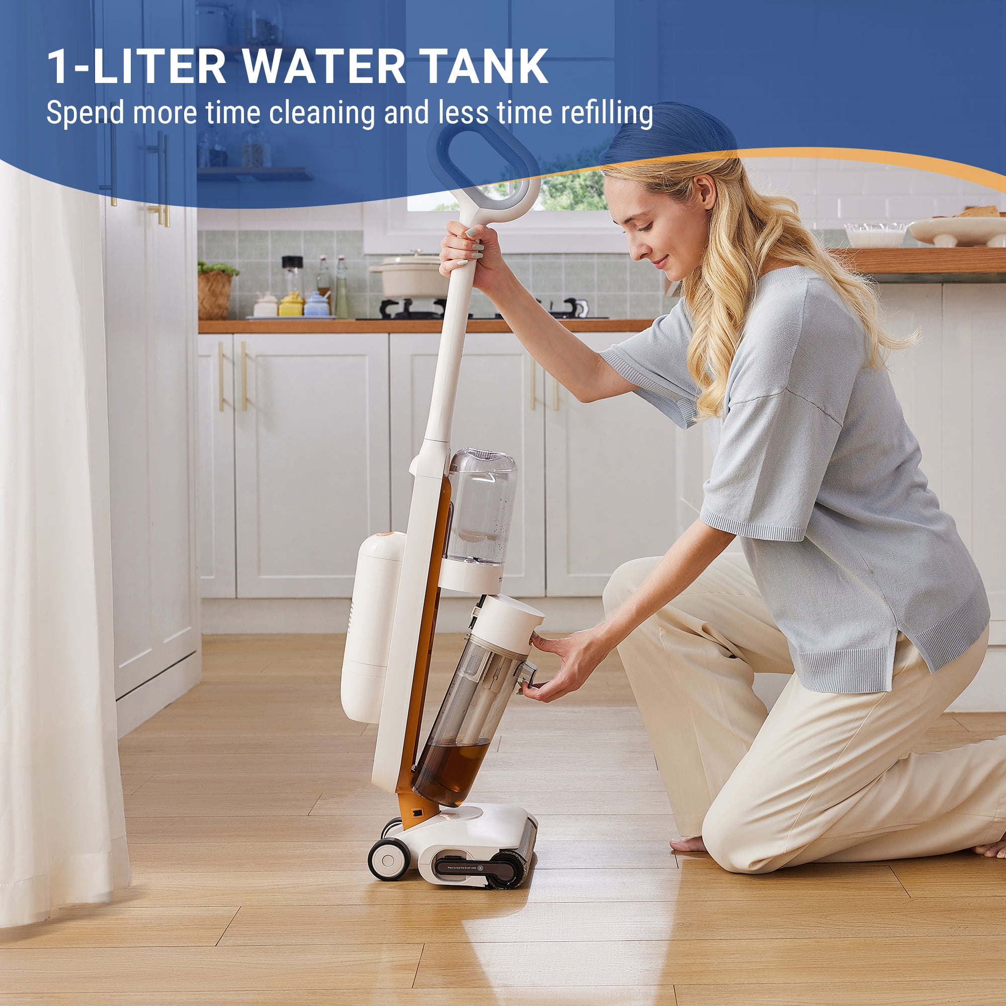 Tineco GO MAX Cordless Wet Dry Vacuum & Mop, 2-in-1 Self-Cleaning Floor Washer for Hardwood and Sealed Hard Floors