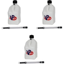 VP Racing 5.5 Gallon Motorsport Container White and Deluxe Hose (3 Pack)