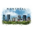 thumbnail image 2 of Montreal, Canada, Montreal Skyline, Watercolor (100% Cotton Tea Towel, Decorative Hand Towel, Kitchen and Home), 2 of 3