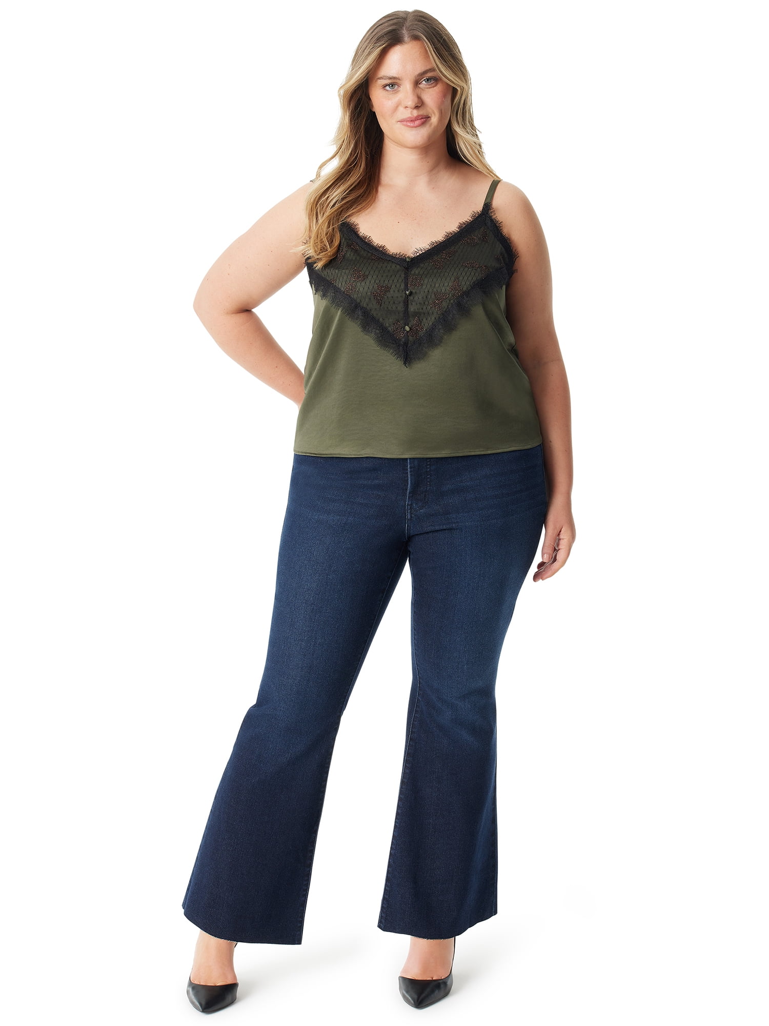 Jessica Simpson Women's and Women's Plus Alex Lace Cami Top