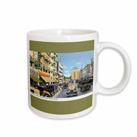 

3dRose Virginia Street Looking South Reno Nevada with Antique Cars Ceramic Mug 15-ounce
