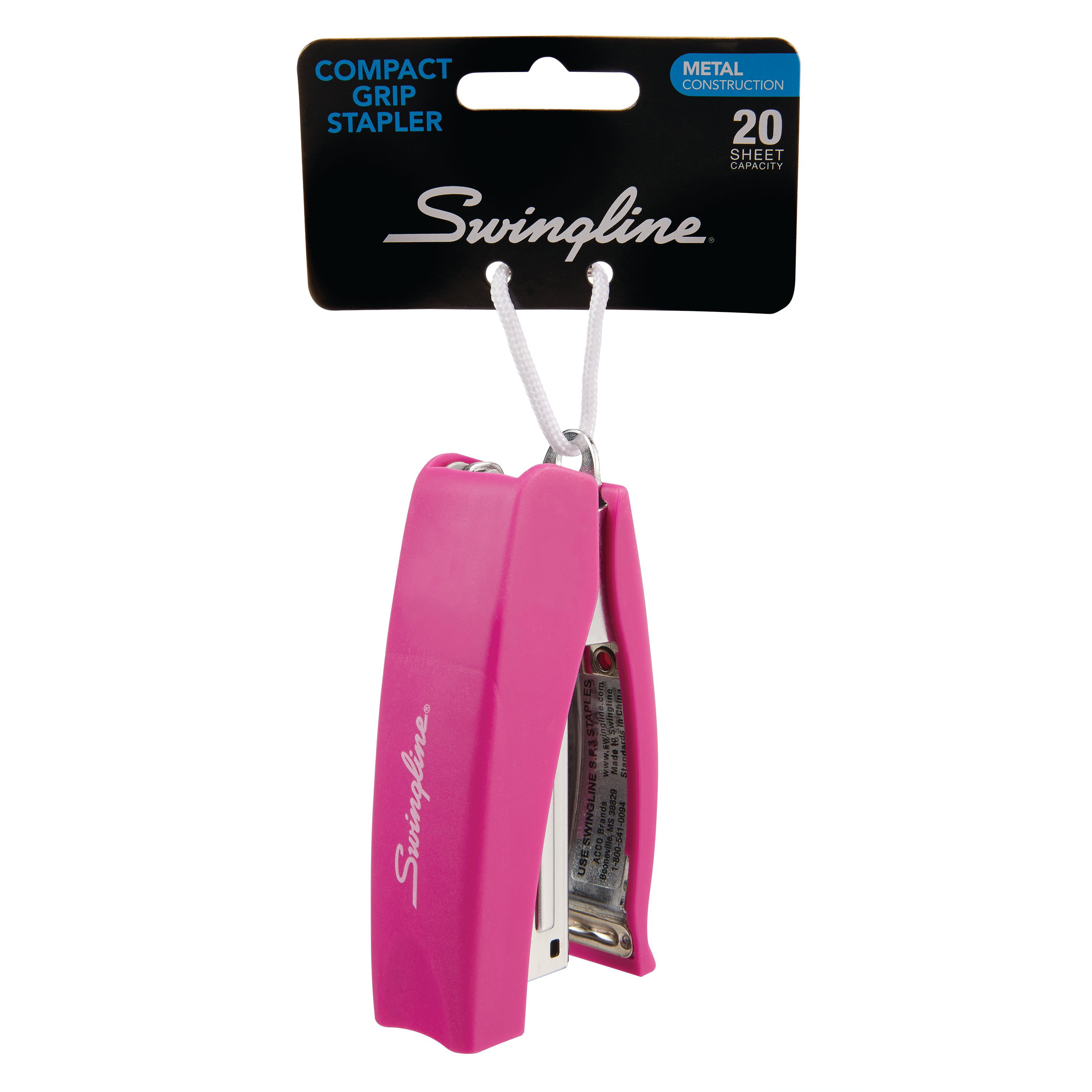 Swingline 37840: Comfort Grip Stapler – 15 Sheets Capacity – 210 Staple  Capacity – Full Strip – 1/4 Staple Size – Purple