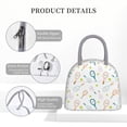 thumbnail image 4 of Fotbe Cute Tennis Rackets Bolsa de Almuerzo con Estampado, Lonchera Aislada, Contenedor de Comida Reutilizable Tipo Cooler a Prueba de Fugas, 4 of 6