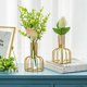 thumbnail image 3 of Juego de mini jarrones de cristal de 2 piezas jarrones pequeños de oro para decoración de mesa florero moderno Bud Hydroponic Feliz Sencillez, 3 of 5