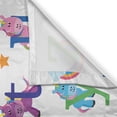 thumbnail image 3 of Ambesonne Alphabet Kitchen Curtains, Letters Fun with Unicorns, 55"x36", White Multicolor, 3 of 3