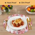 thumbnail image 4 of Red Wisteria Round 15 Inch Placemats Set of 4, Sprinng Summer Pastoral Flowers Botanical HeatResistant Non Slip Place Mats for Dining Table, Wipeable Braided Kitchen Table Mats for Housewarming, 4 of 9