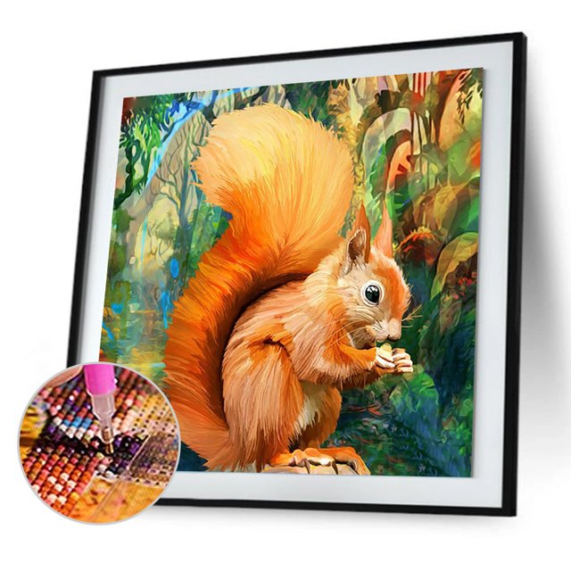 Cuadros Decorativos Diamond Painting 5D Animal colorido Full Round Drill Rhinestone Kit (B2195) Tmvgtek embutido en tela
