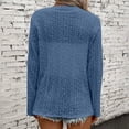 thumbnail image 4 of Duoif Cardigan Sweaters for Women Lightweight Spring Cardigan Mid Sleeve Coat Oversized Open Front Weave Cardigan Womens Sweaters Navy L, 4 of 6