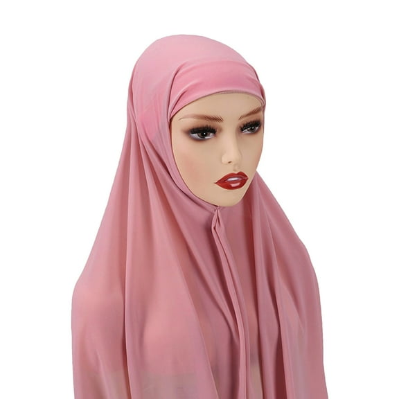 Prolriy Head Scarf Women's Soft Chiffon Long Scarf Shawl Fashion Muslim Hijab Wrap Hijab Scarf for Women H
