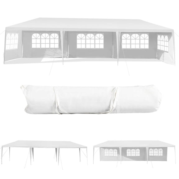 Airfind 10'x30' Party Canopy Tent, 5 Sidewalls, White