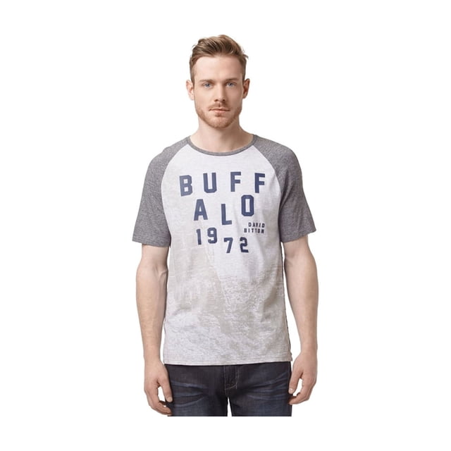 Camiseta gráfica Buffalo David Bitton Nabeach para hombre gris pequeña