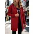 thumbnail image 6 of QIYAGBSA Hoodies for Women Zip Up Longline Hooded Sweatshirt with Front Pockets Casual Fall Winter Outerwear (Pink, XL), 6 of 8