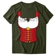 thumbnail image 2 of ICHUANYI Clearance Women's Fashion Casual Loose Blouse Oktoberfest Printing Round Neck T-Shirt Blouse Print Tee(Army Green, M) ICHUANYI WER2023081501889, 2 of 5