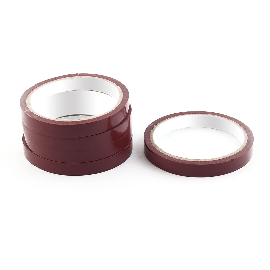 Supermarket PVC Vagetable Bag Neck Sealing Adhesive Tape Purple 1.2cm Width 5pcs