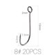 thumbnail image 1 of Supercontinent Barb Hook Anzuelo de pesca Anillo grande Acero al carbono Anzuelos individuales Anzuelos de gusano con anillo de ojos grandes 20 piezas Deng Xun unisex, 1 of 2