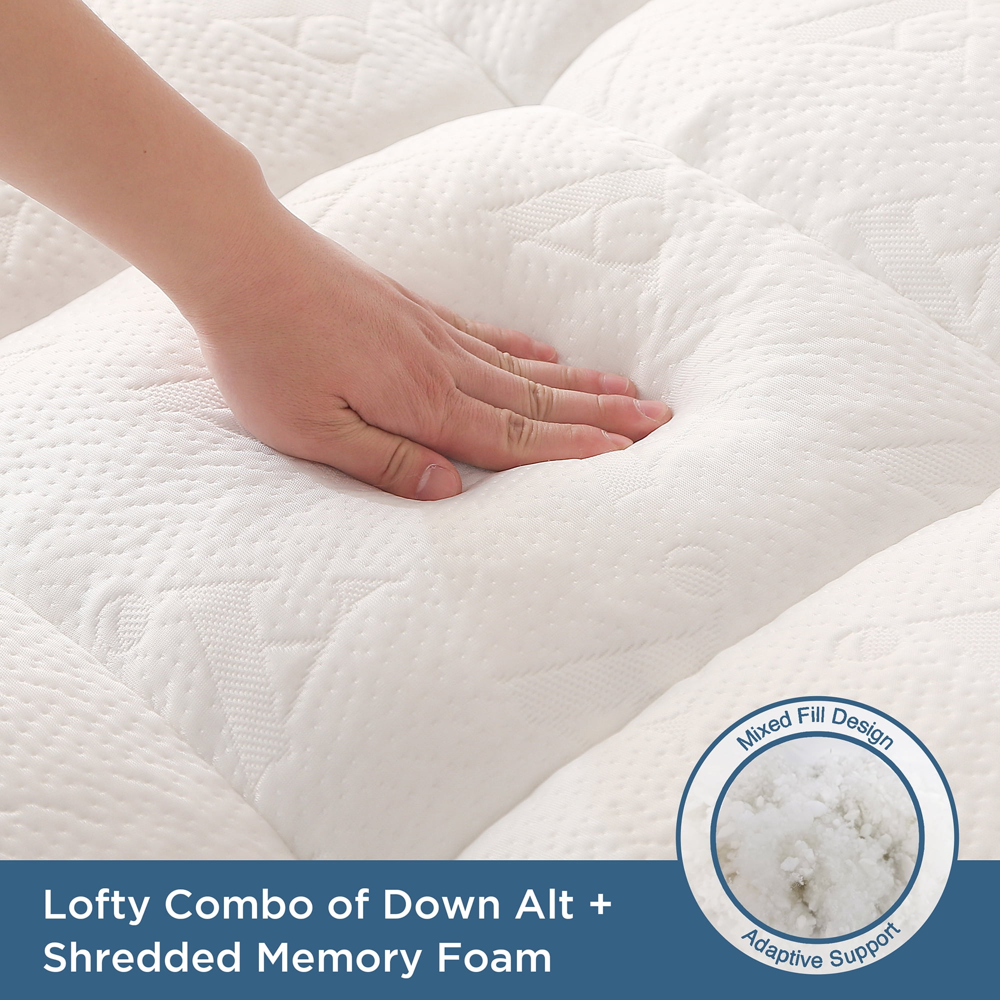 AW Ultimate Support Mattress Topper, Cal King 72 in x 84 in