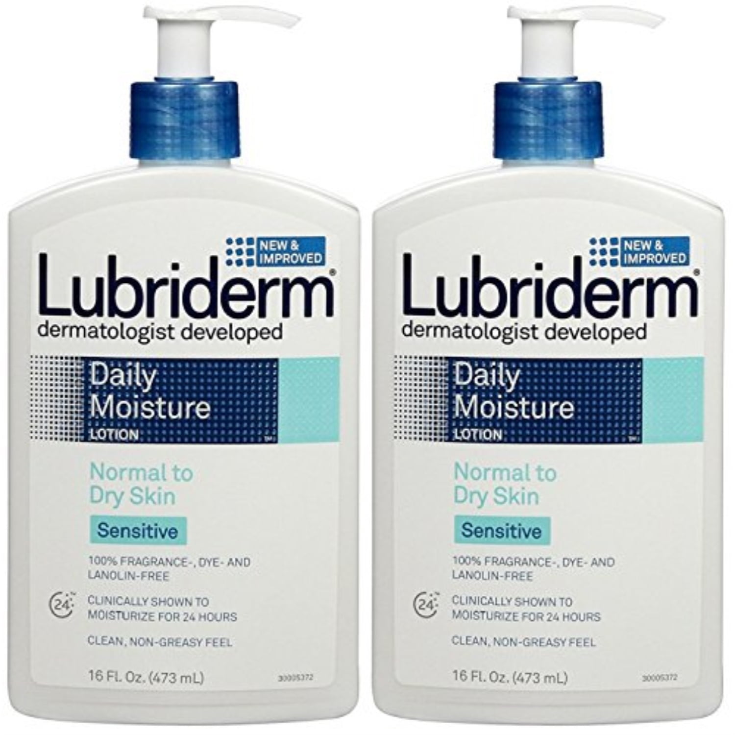 lubriderm sensitive skin therapy moisturizing lotion for dry skin, 16