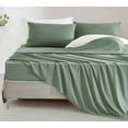 thumbnail image 2 of Chezmoi Collection Extra Soft Bed Sheets Set, Double Brushed Microfiber 14-Inches Deep Pockets, 4-Piece Sheet Set, Queen, Sage Green, 2 of 8