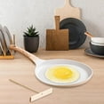 thumbnail image 4 of Luzkey Nonstick Crepe Pan Handle Flat Pan Dosa Pan for Roti Indian Pancakes Cooktop 8inch, 4 of 6