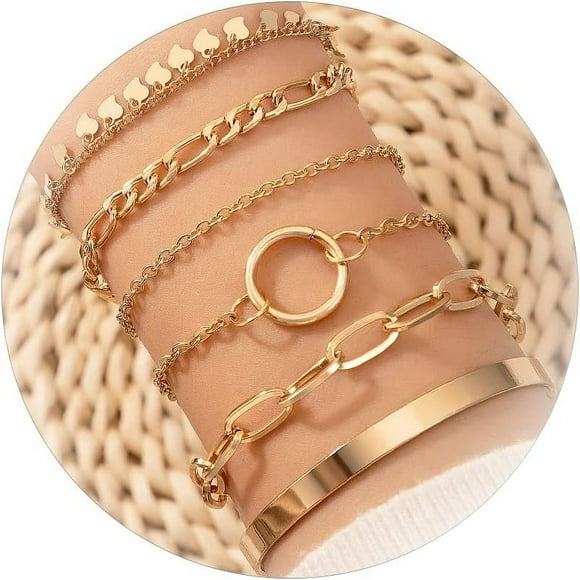 Gold Bracelets For Women Gold Bracelet Stack Pulseras Para Mujer Indian Jewelry Sets For Women Gold Bangles For Women Bracelets For Women Bracelets For Teen Girls Teen Girl Gifts Trendy Stuf[J7232]