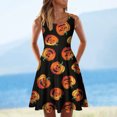 thumbnail image 2 of Vestido sin mangas cómodo suelto con estampado de Halloween con cuello redondo de verano para mujer a la moda Fridja  hjkh340, 2 of 5