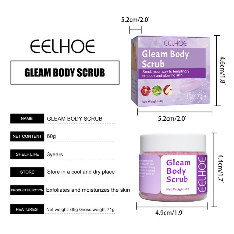 Dealovy Gleam Body Scrub Hair Removal Exfoliating Scrub Cleans