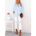 thumbnail image 4 of SOMER Button Down Shirts for Women Long Sleeve Womans Tops Smocked Cuffed Blouses for Women Dressy Collared Casual Shirts with Pocket, 4 of 6