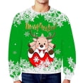thumbnail image 1 of toraway Chandail à Capuche pour Hommes, Fermeture Éclair, Col Rond, Manches Longues, Imprimé Flocon de Neige, S, 1 of 4