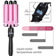 thumbnail image 4 of 3 Barrel Hair Curler With Lcd Temp Display Professional Wave Curling Iron Temperature Adjustable Portable Hair Waver For Long Short Hair, 4 of 5