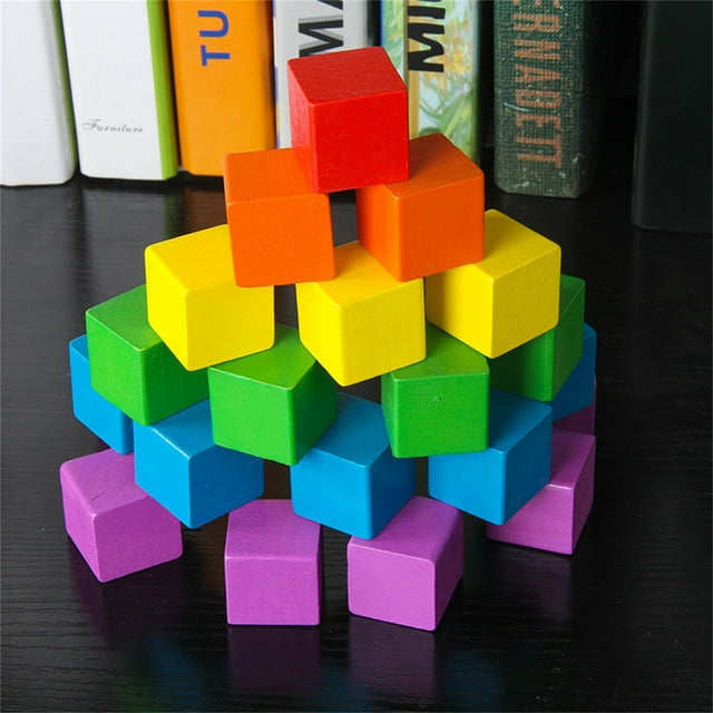 Hyknon Tools Squares Block Mathematics Teaching Aidss For Children Puzzle Three-dimensional Assembly Building Blocks Toys Tools