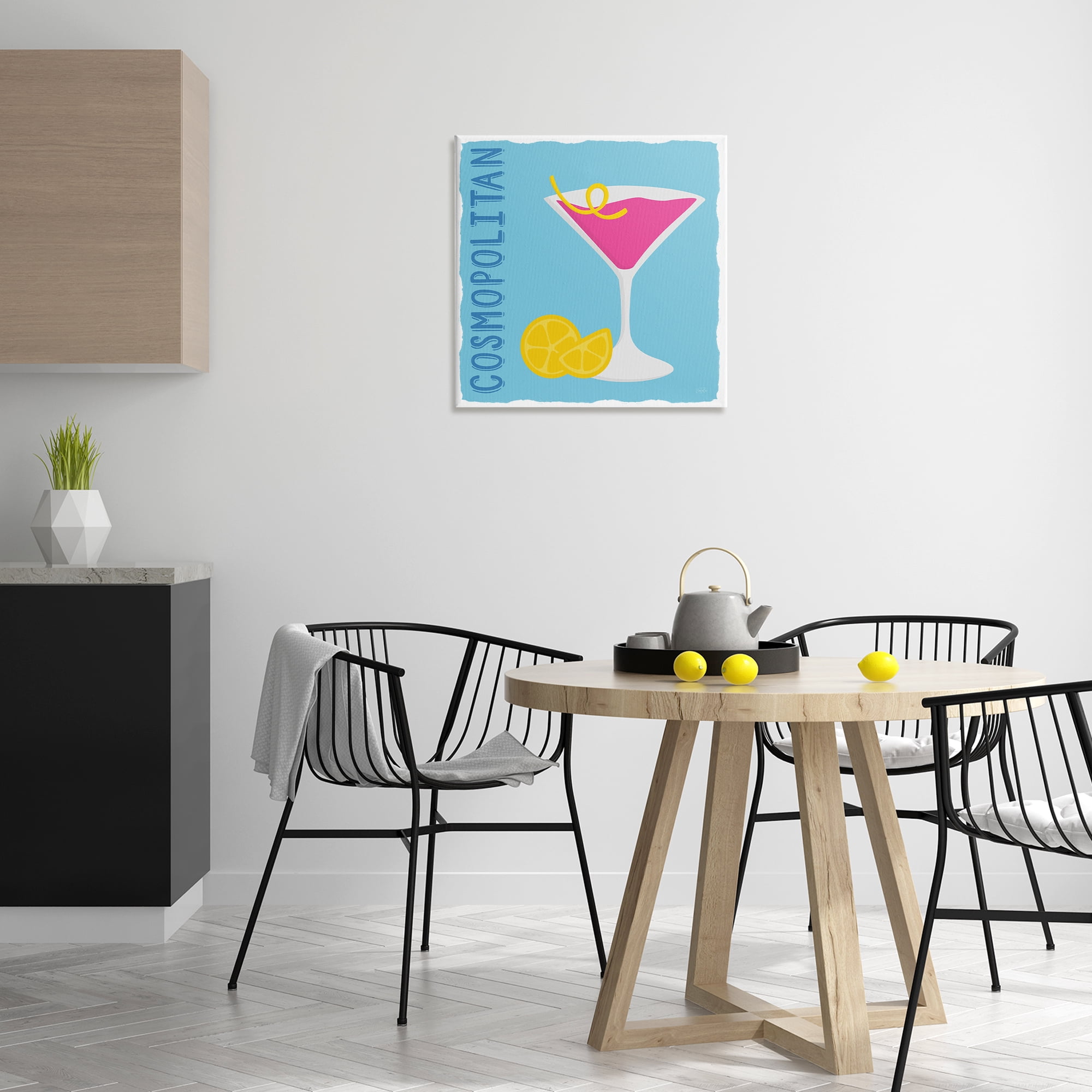 Stupell Industries Cosmopolitan Cocktail Drink Food & Beverage Painting Wrapped Canvas Art Print Wall Art, 24 x 24