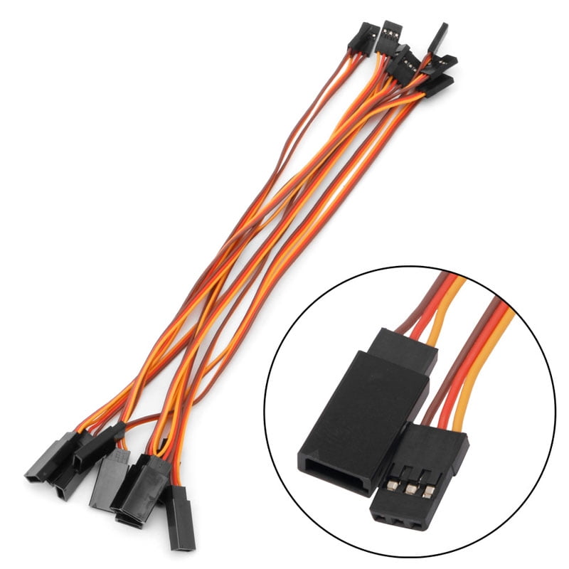 10Pcs Servo Extension Lead Wire Cable For RC Futaba JR Male to Female Connector