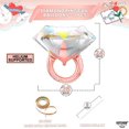 thumbnail image 4 of Heytea, Globo con anillo de diamantes en oro rosa - 26 pulgadas, paquete de 2 - Globo con anillo de compromiso, fiesta de compromiso - Globo de aluminio con anillo para decoración, 4 of 5