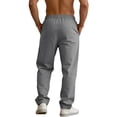 thumbnail image 4 of LTTVQM Jogger Pants for Men Casual Relaxed Fit Cargo Pants Summer Spring Drawstring Sweatpants Hiking Outdoor Twill Sport Pants Light Gray L, 4 of 7