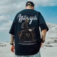 thumbnail image 5 of Camisetas estampadas con gráficos de motocicleta para hombre, ropa de calle estadounidense, camisetas casuales de verano de algodón Y2K, camisetas de gran tamaño de moda de hip hop, 5 of 5