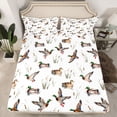 thumbnail image 2 of jejeloiu Mallard Duck Twin Sheet Sets,Rustic Botanical Bedding For Men Women 3pcs, 2 of 7