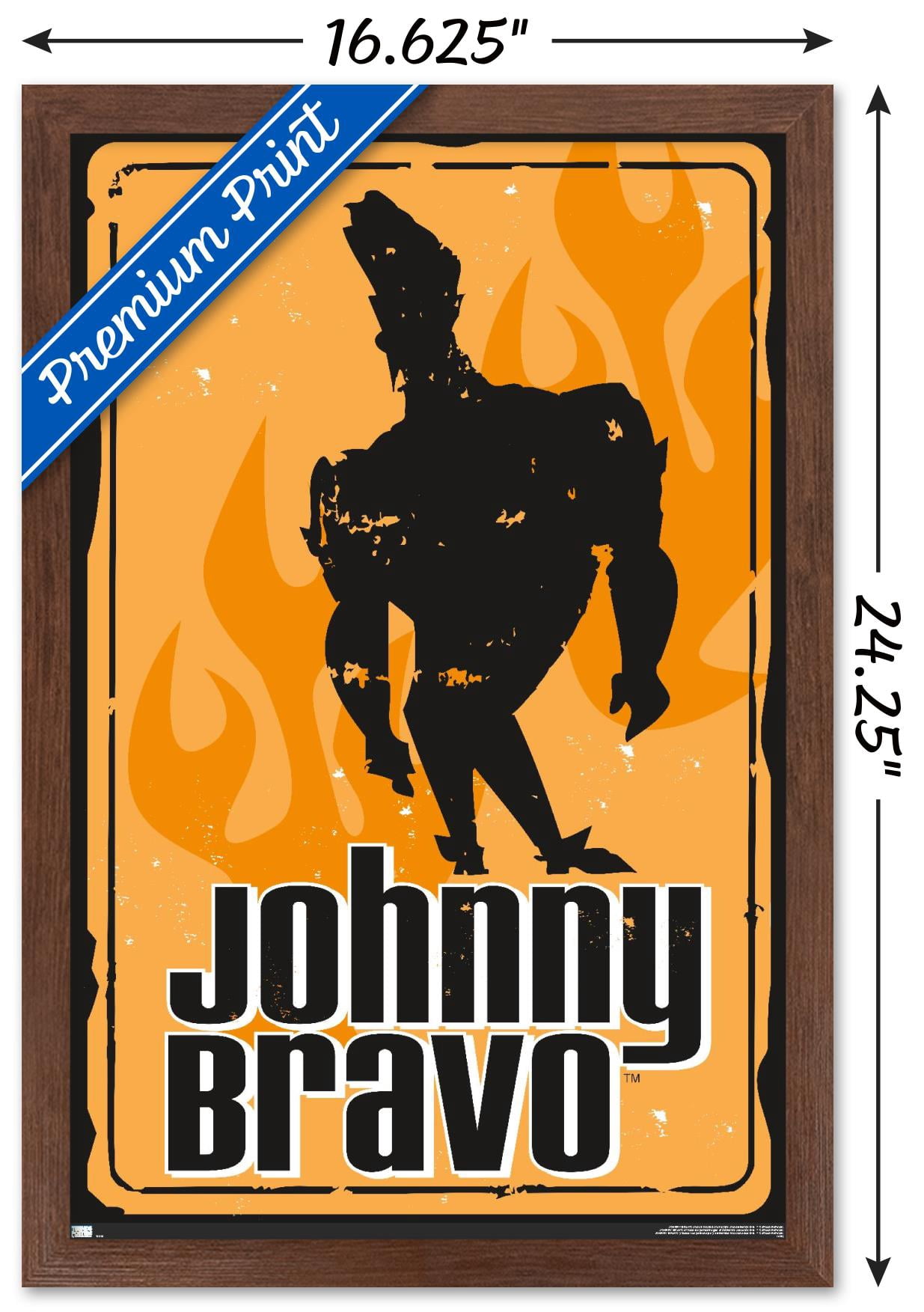 Johnny Bravo - Sign Wall Poster, 14.725" x 22.375", Framed