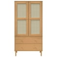 thumbnail image 5 of vidaXL Wardrobe Storage Cabinet Cupboard SENJA Rattan Look Solid Wood Pine, 5 of 11