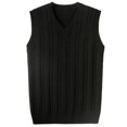thumbnail image 4 of Chaleco de lana de otoño e invierno para hombre, chaleco tipo suéter sin mangas con cuello en V, chaleco de punto de color sólido con giro grueso, chaleco de moda, 4 of 6
