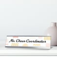 thumbnail image 2 of Ms Chaos Coordinator, Geometric Patterns Novelty Office Gift Desk Sign (2 x 8"), 2 of 3