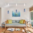 thumbnail image 5 of Kiven H-Type track lighting pendants Adjustable Height,Dimmable Modern h track pendant lights with Blue Glass Lampsade,Decorative Track Lighting for Kitchen Island Hallway, 3-Light, 5 of 7