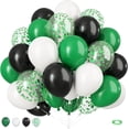 thumbnail image 1 of Yanonmyfd Pink and Purple Balloons, 50PCS 12 Inch Confetti Balloons, Metallic Purple Pink Latex Balloons with Ribbon, Party Balloons for Birthday Shower Wedding Party Decorations,Green Black White, 1 of 33